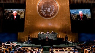Mahmoud Abbas na Assembleia-Geral da ONU em setembro do ano passado