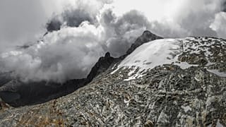 This 16 April 2019 photo shows an aerial view of the Humboldt glacier, in Merida, Venezuela.