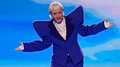 Joost Klein of Netherlands performs the song Europapa during the second semi-final at the Eurovision Song Contest in Malmo, Sweden, Thursday, May 9, 2024.