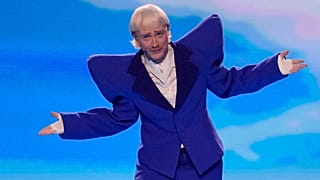Joost Klein of Netherlands performs the song Europapa during the second semi-final at the Eurovision Song Contest in Malmo, Sweden, Thursday, May 9, 2024.