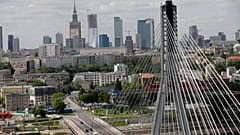 Aerial view of Warsaw, the capital of Poland