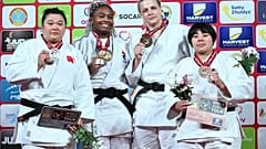Die Gewinnerinnen beim Judo Grand Slam in Astana in Kasachstan