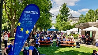 Európa-nap a budapesti Szabadság-téren 2024. április 12-én