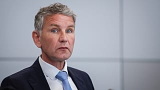 Bjoern Hoecke, co-leader of the far-right Alternative for Germany (AfD) party, at the regional court in Halle, Germany, Tuesday, May 14, 2024.