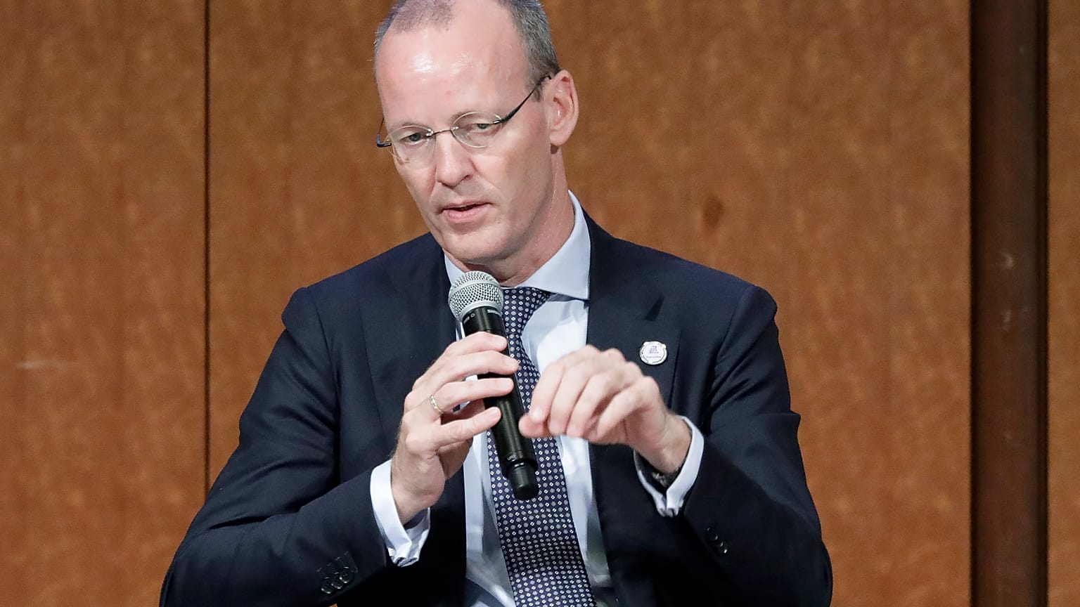 President of the Dutch Central Bank Klaas Knot (file photo)