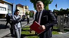 Robert Fico in Handlova in der Slowakei - vor den Schüssen
