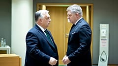Orbán és Fico Brüsszelben 2024 februárjában