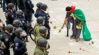  مواجهات بين الشرطة ومحتجون مناصرون للقضية الفلسطينية