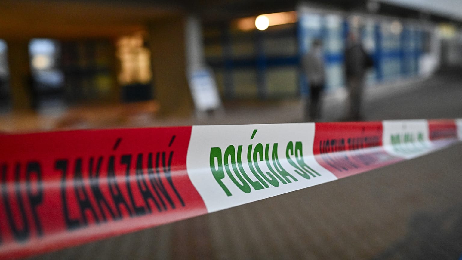 Ruban de police à l'hôpital de Banská Bystrica