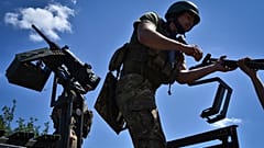 Ukrainian servicemen of mobile air defence unit of Ukraine's 141st separate infantry brigade in Zaporizhzhia region, Ukraine, Thursday, May 16, 2024.