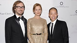 President and CEO of Van Cleef & Arpels Nicolas Bos, model Carolyn Murphy and designer Jason Wu attend a gala in New York. Wednesday, Feb. 16, 2011.