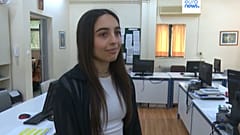 Foteini Katsaroli freut sich, ihre Stimme abgeben zu können