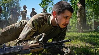 Neuer Rekrut der 3. Angriffsbrigade bei der Ausbildung, Kiew, 17. Mai 2024.