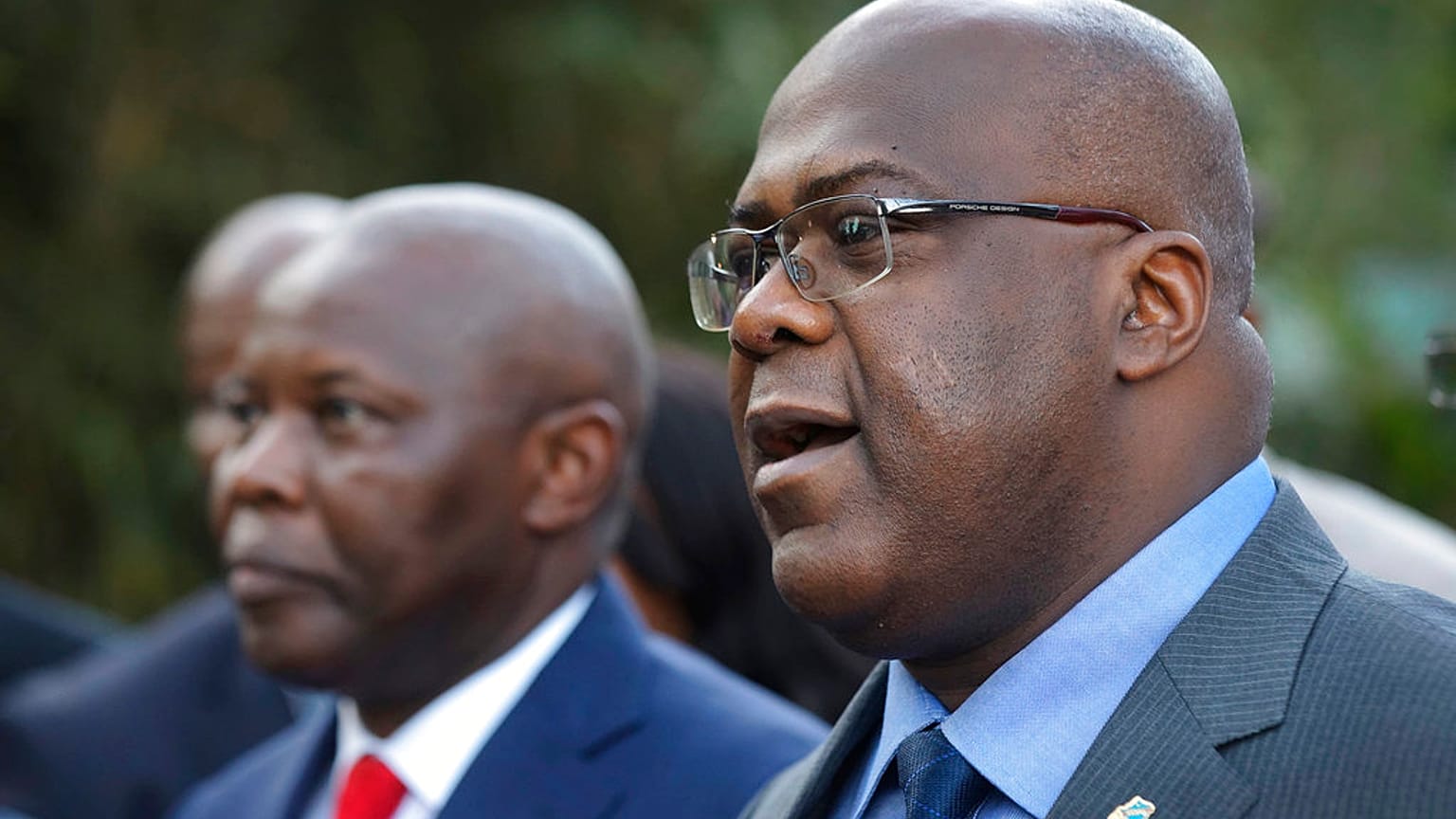 Felix Tshisekedi président de la RDC au premier plan et Vital Kamerhe à Nairobi au Kenya, le 23 novembre 2018.