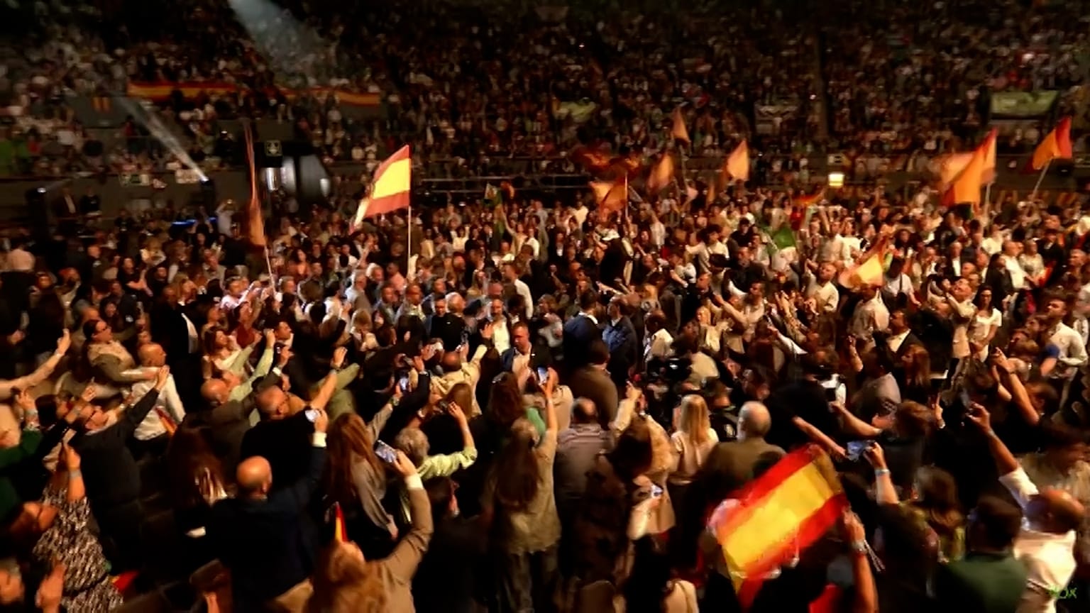 A Vox politikai nagygyűlése Madridban 2024. május 19-én
