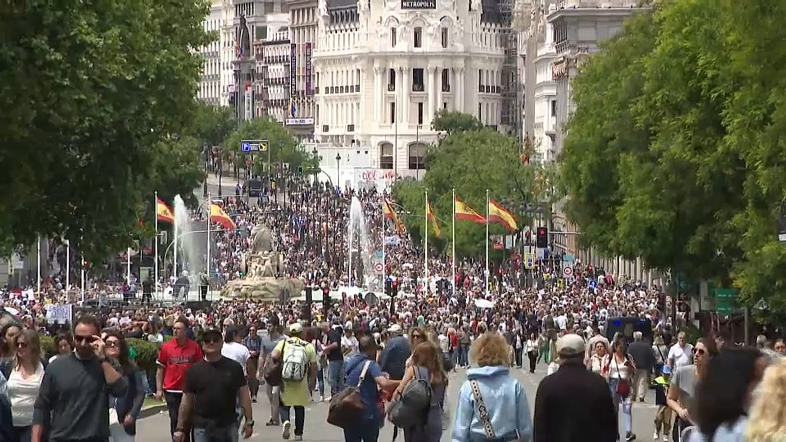Manifestazione in difesa del sistema sanitario pubblico in Spagna