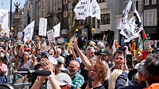 Assange támogatói a londoni legfelsőbb bíróság előtt - 2024.05.20.