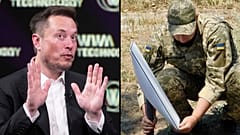 Musk és egy katonai Starlink-egység