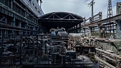 Une centrale thermique endommagée par une attaque de roquettes russes en Ukraine, mardi 21 mai 2024. 