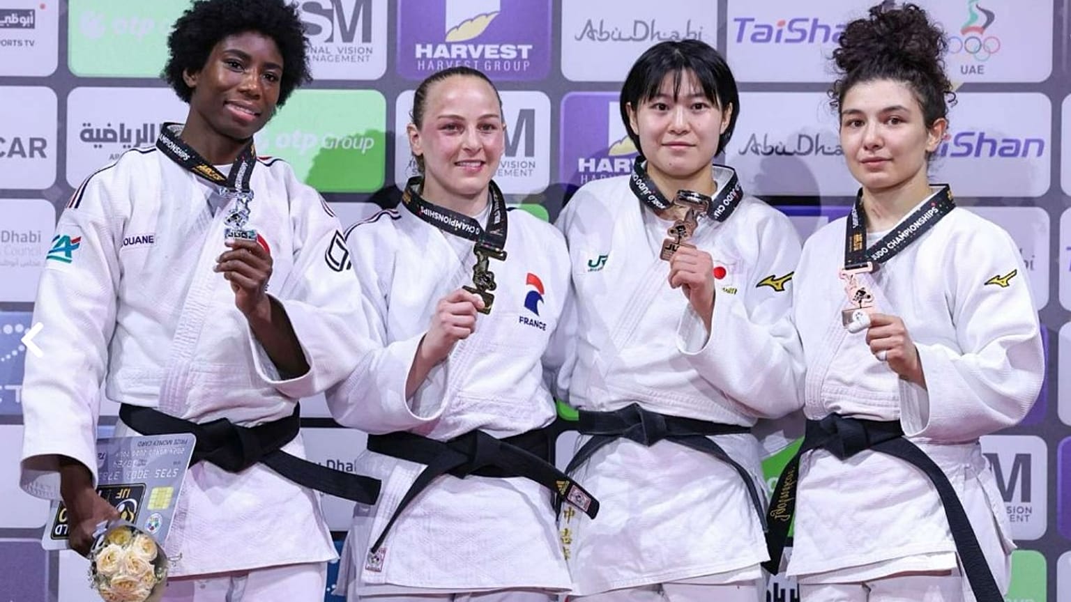  1. PINOT Margaux (FRA) 2. GAHIE Marie Eve (FRA) 3. TANAKA Shiho (JPN) 3. TAIMAZOVA Madina (AIN) 