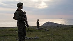 Американские солдаты во время учений на шведском острове Готланд