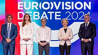 The five official lead candidates that took part in the EBU debate on May 23, 2024.