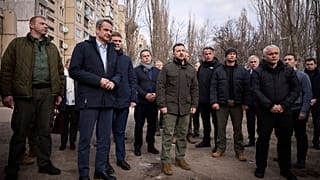 Κυριάκος Μητσοτάκης και Βολοντίμιρ Ζελένσκι από την πρόσφατη επίσκεψη του Έλληνα πρωθυπουργού στην Οδησσό της Ουκρανίας