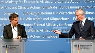 Robert Habeck, German Federal Minister for the Economy and Climate Protection, and Bruno Le Maire, French Minister for the Economy, Finance and Recovery.