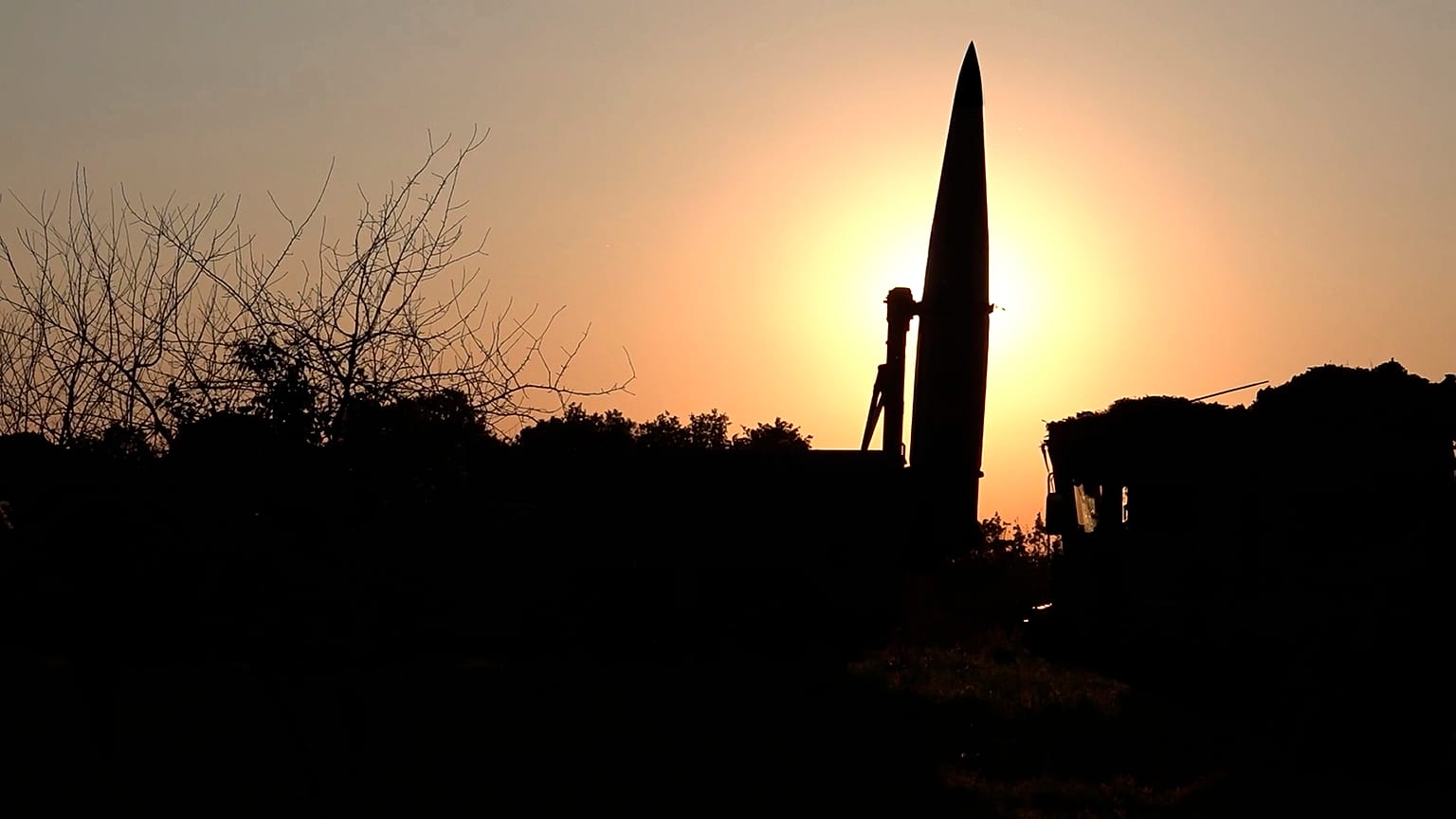 A Russian Iskander missile pictures on May 21, 2024 