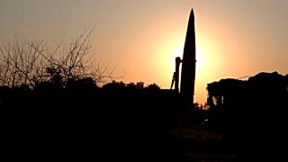 A Russian Iskander missile pictures on May 21, 2024 