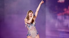Taylor Swift performs at the Friends Arena in Stockholm, Sweden, Friday May 17, 2024. (Christine Olsson/TT News Agency via AP)