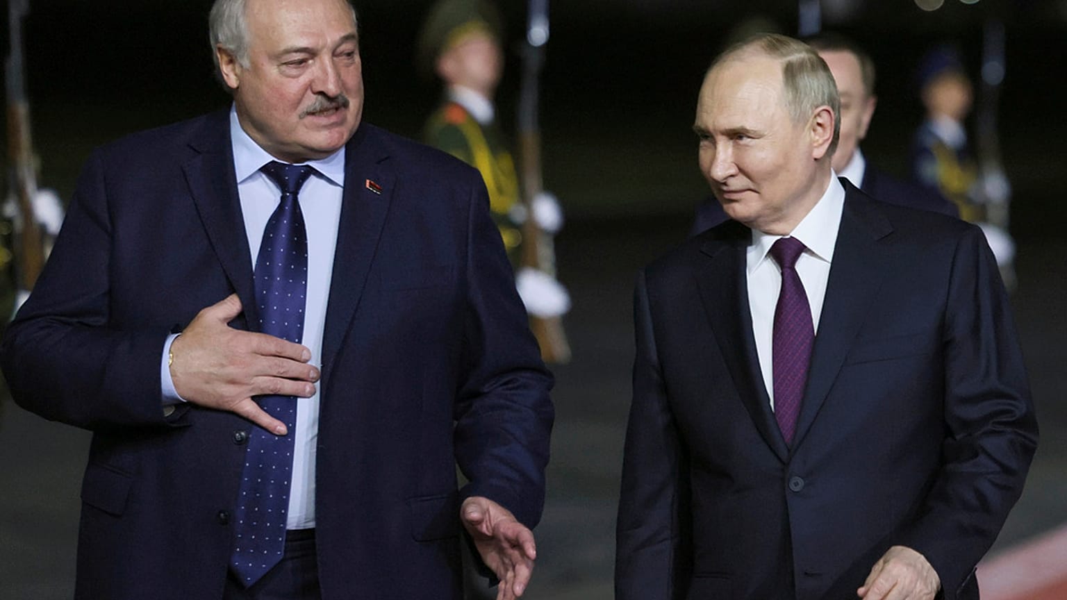 I presidenti di Bielorussia e Russia, Lukashenko e Putin