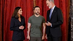 Volodímir Zelenski junto a Felipe VI y Letizia.