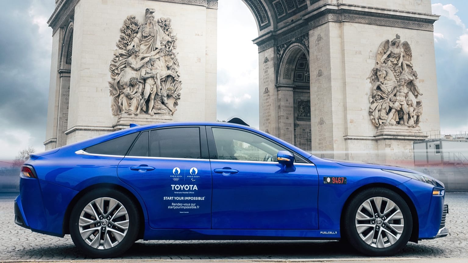 Toyota announces 500 fuel cell Mirai in the official fleet for the Olympic and Paralympic Games Paris 2024.