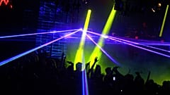 Revelers party at a concert.
