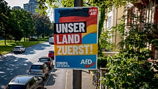 Un poster de l'AFD à Francfort en mai 2024