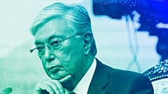 Kazakhstan's President Kassym-Jomart Tokayev attends the Commonwealth of Independent States (CIS) meeting in Bishkek, October 2023