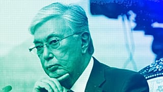 Kazakhstan's President Kassym-Jomart Tokayev attends the Commonwealth of Independent States (CIS) meeting in Bishkek, October 2023