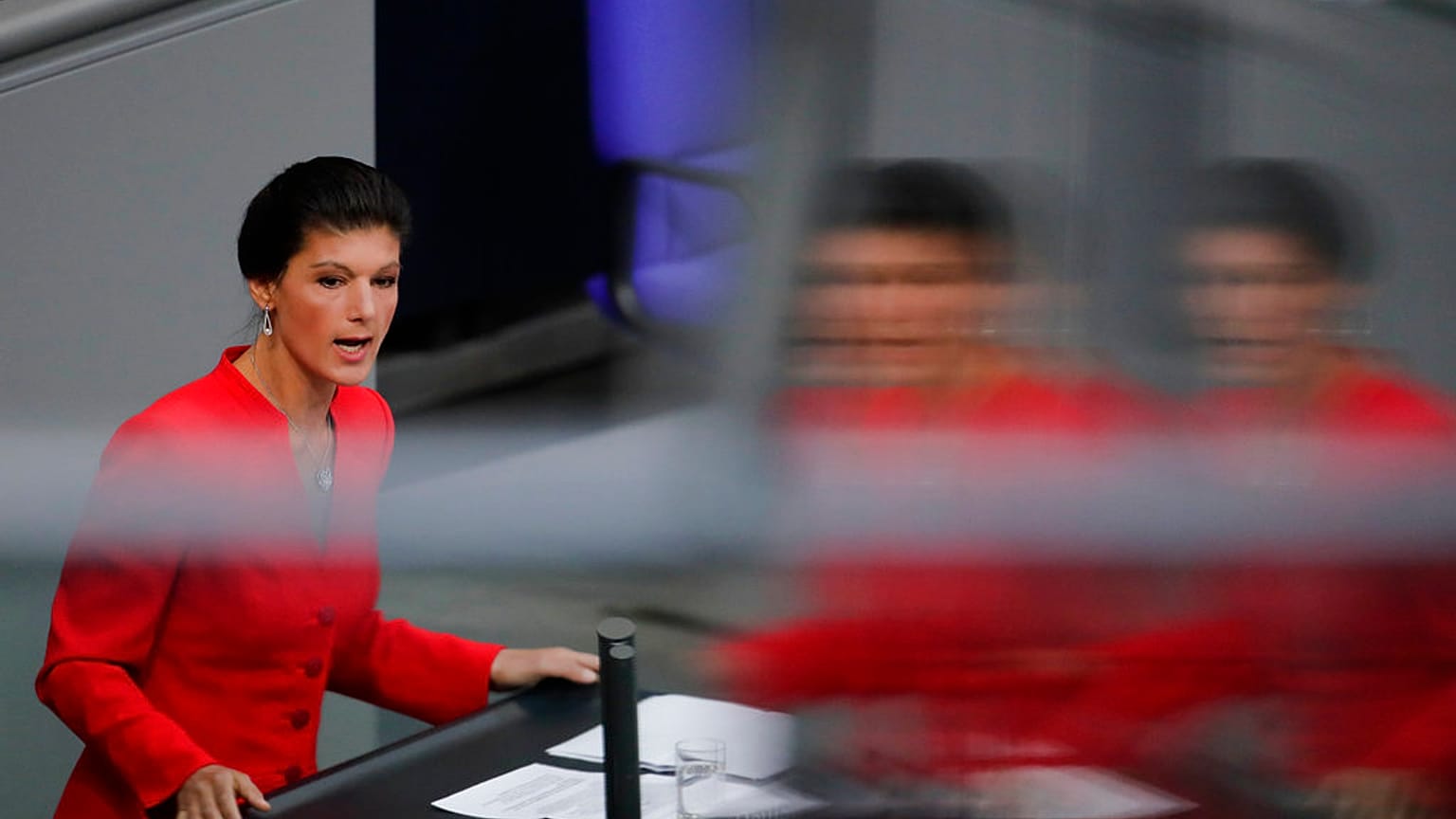 Imagen de la política alemana de izquierdas, Sahra Wagenknecht.