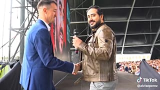 Alvise Pérez in una foto durante una manifestazione elettorale a Madrid.