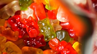 Haribo gummy bears sit in their package in Berlin, Germany, Friday, 24, 2017. 