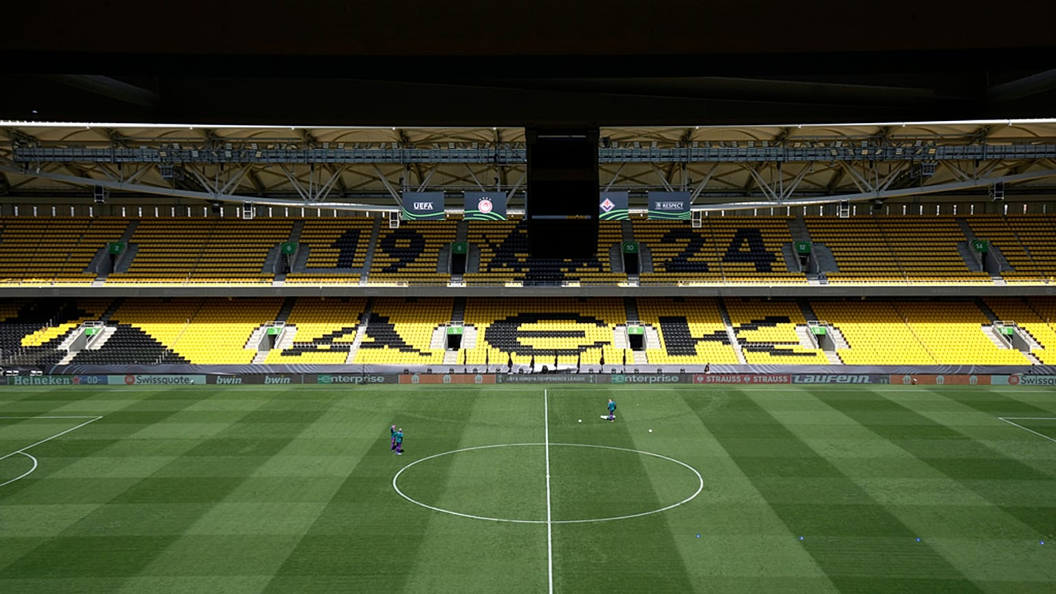 Το γήπεδο της ΑΕΚ στη Νέα Φιλαδέλφεια που ια διεξαχθεί ο τελικός του Conference League μεταξύ Ολυμπιακού και Φιορεντίνα