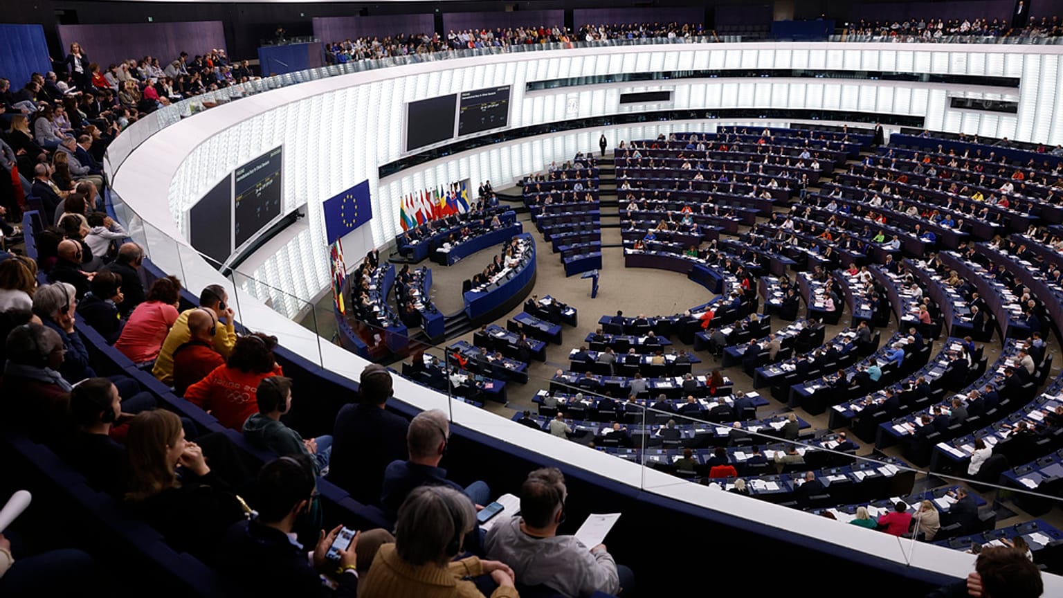 Az Európai Parlament strasbourgi ülésterme