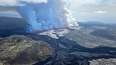 Le volcan près de Grindavík en éruption le 29 mai 2024