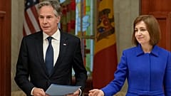 US-Außenminister Antony Blinken und die moldauische Präsidentin Maia Sandu. 