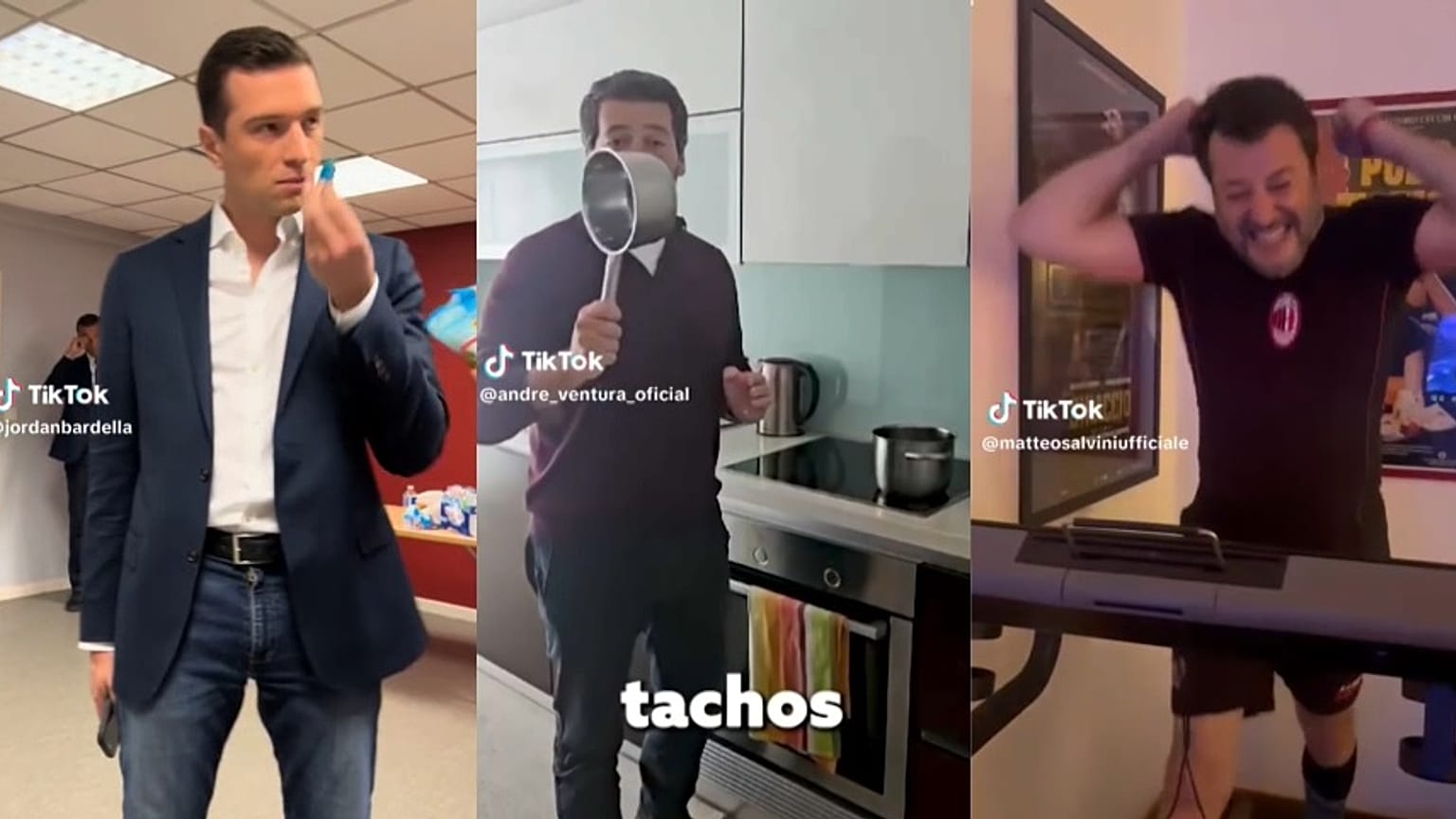Líderes de extrema derecha en sus redes sociales. 