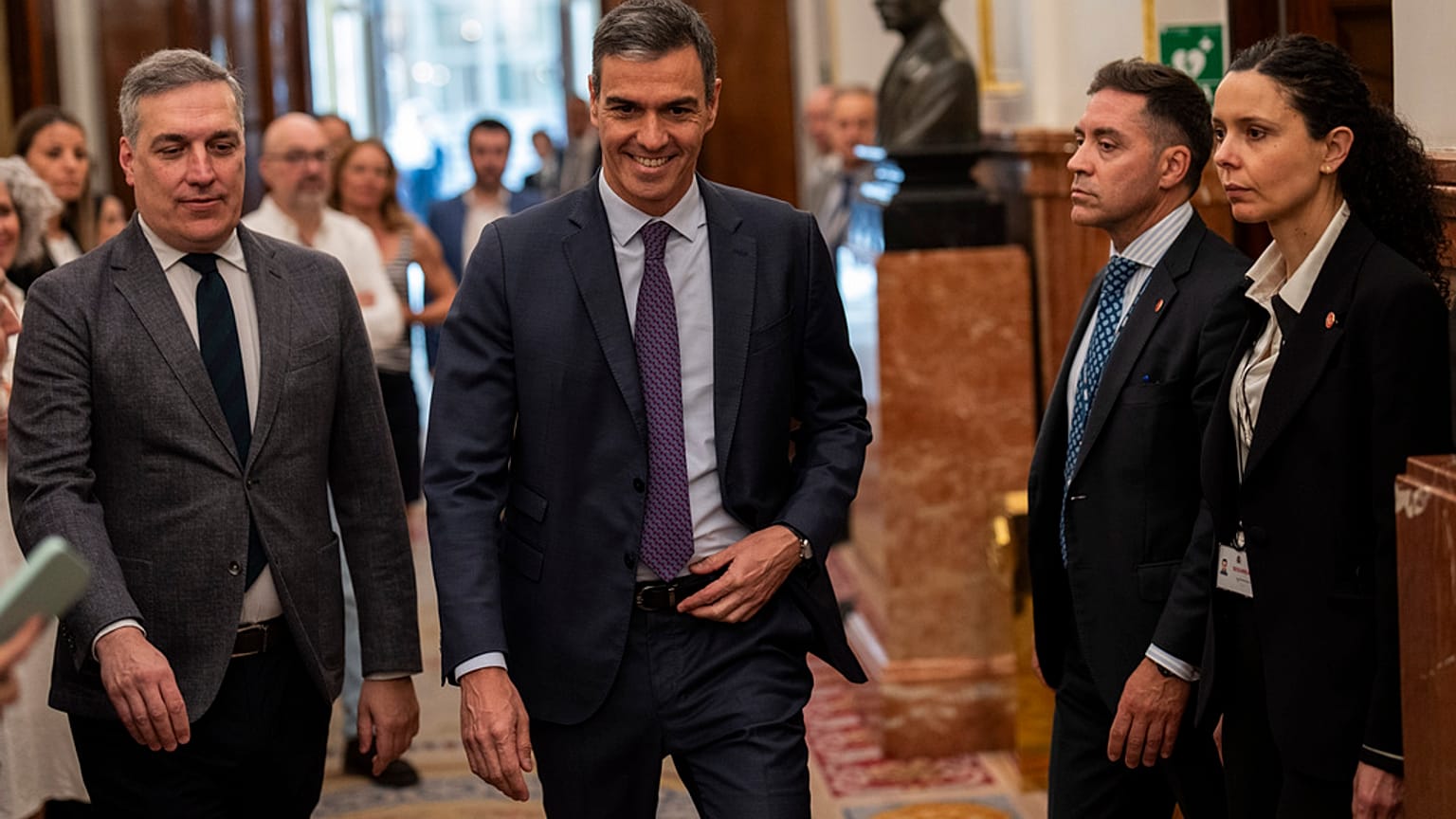 Pedro Sánchez au Congrès après l'approbation de la loi d'amnistie. 