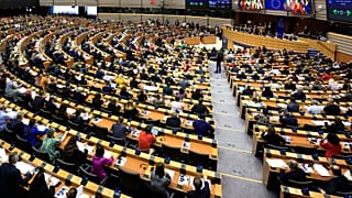 Az EP brüsszeli épületének ülésterme
