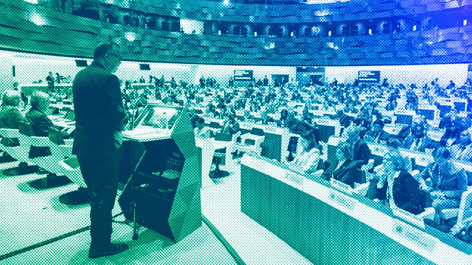 Tedros Adhanom Ghebreyesus, Director General of the WHO, during the opening of the 77th World Health Assembly (WHA77) at the European UN HQ in Geneva, May 2024