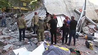 انهيار مبنى سكني في اسطنبول. 2024/06/02